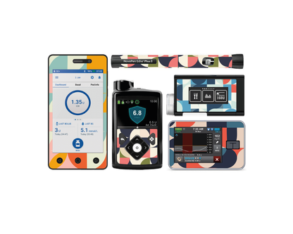 "Graphic" - Diabetes Device Stickers for Ypsopump, Tandem Tslim, Medtronic Minimed, Omnipod, Novopen