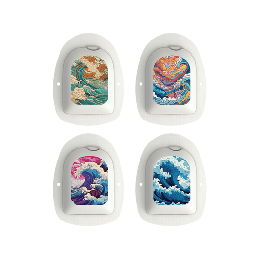 "Japanese Wave" - Omnipod Pod Stickers & Temporary Tattoos