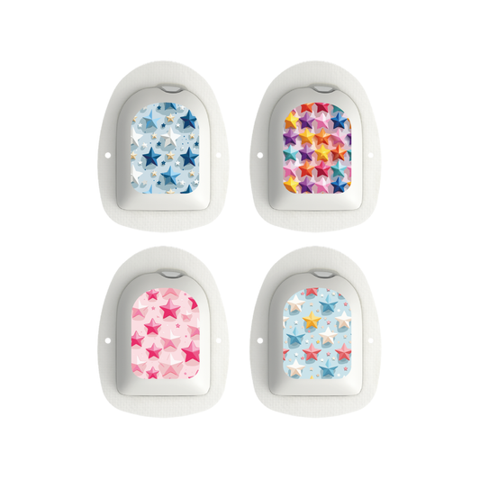 "3D Star" - Omnipod Pod Stickers & Temporary Tattoos