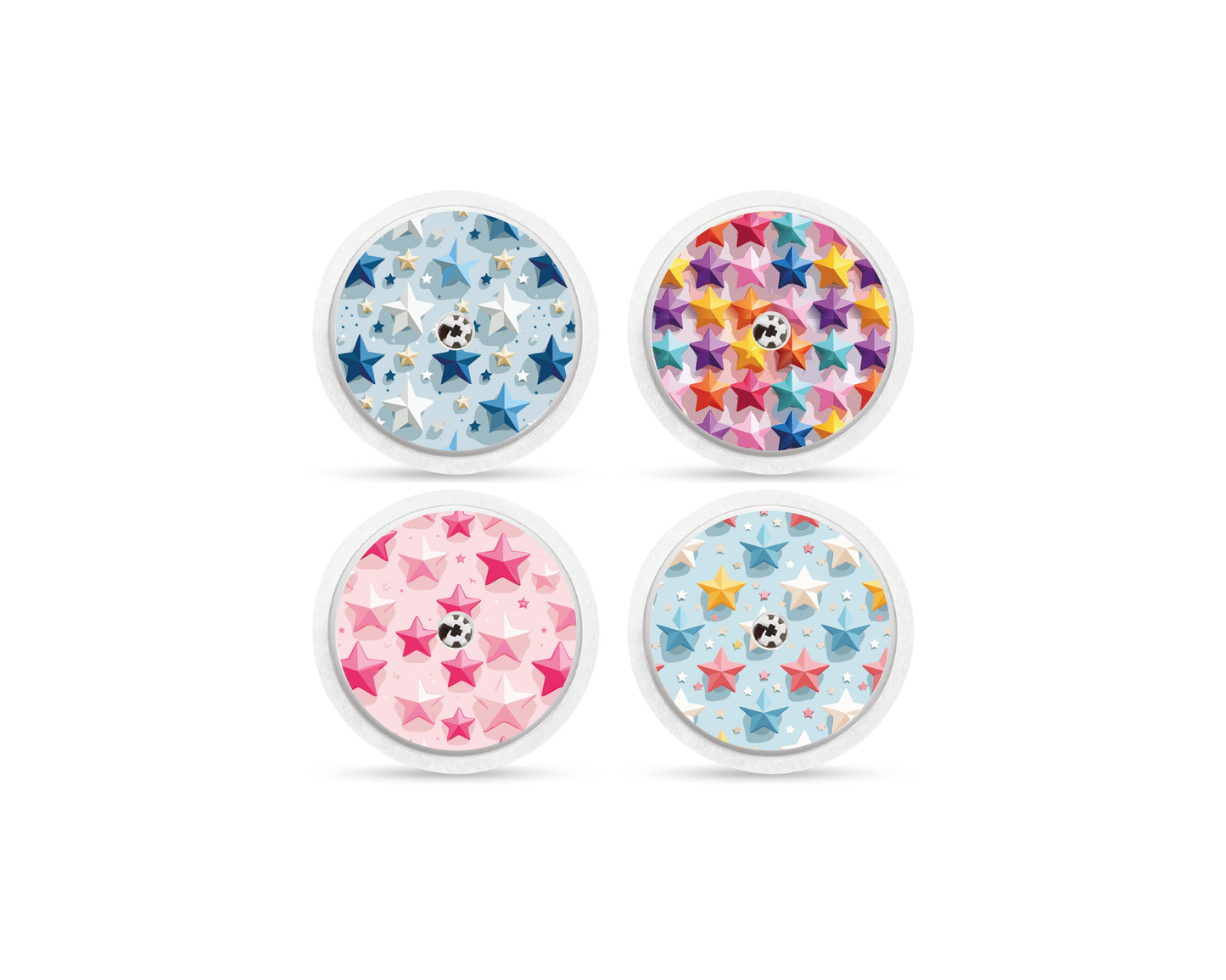 "3D Star" - CGM Sensor Stickers for Dexcom, Libre, Medtronic & Medtrum