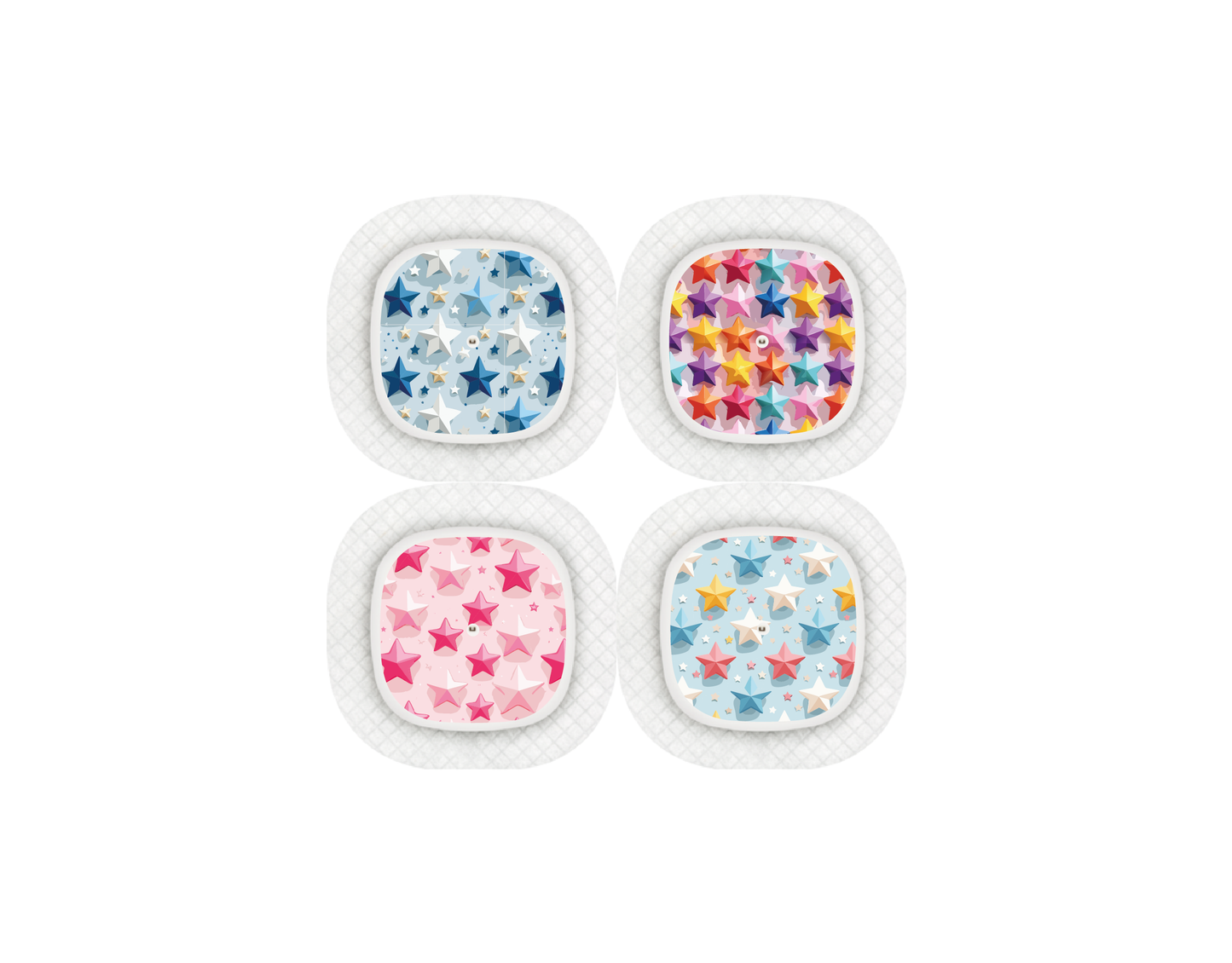 "3D Star" - CGM Sensor Stickers for Dexcom, Libre, Medtronic & Medtrum