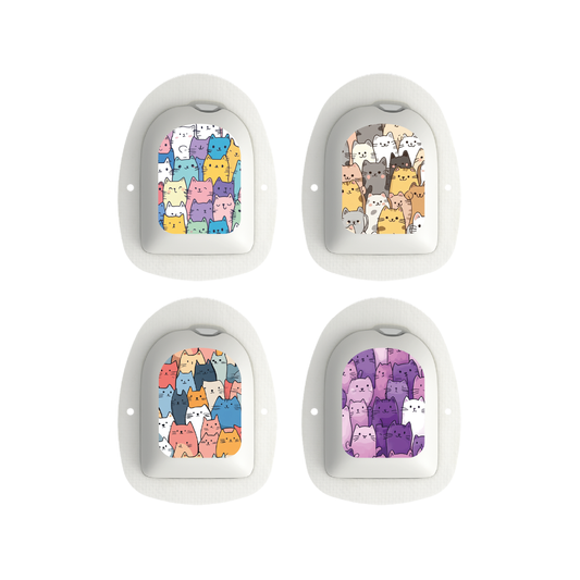 "Cat Crowd" - Omnipod Pod Stickers & Temporary Tattoos