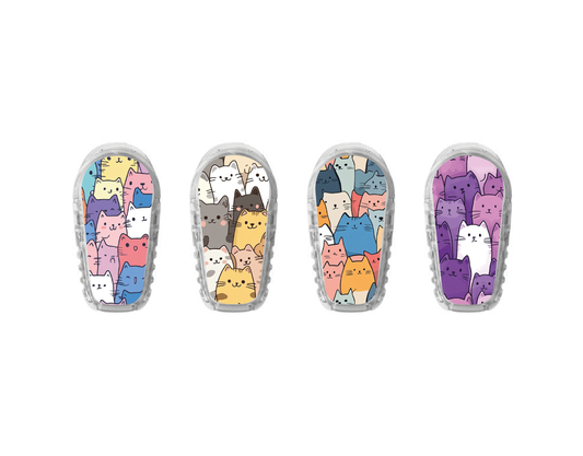 "Cat Crowd" - CGM Sensor Stickers for Dexcom, Libre, Medtronic & Medtrum