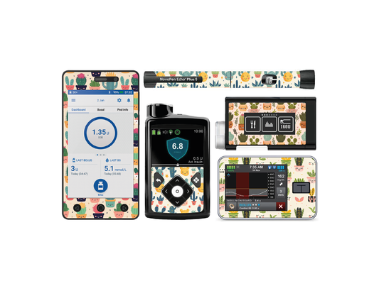 "Prickle Pop" - Diabetes Device Stickers for Ypsopump, Tandem Tslim, Medtronic Minimed, Omnipod, Novopen
