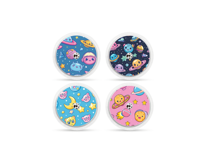 "Cosmic Cuties" - CGM Sensor Stickers for Dexcom, Libre, Medtronic & Medtrum