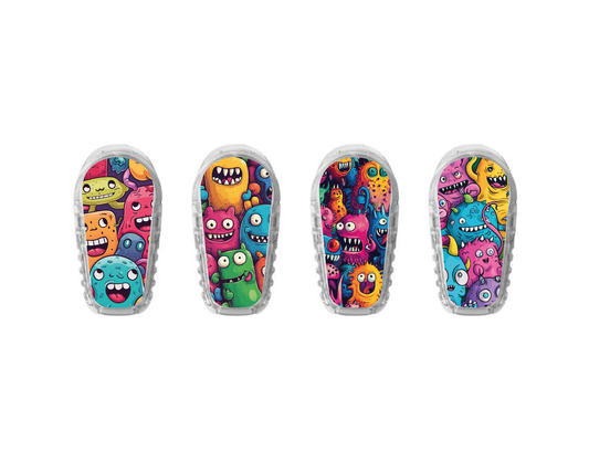 "Monster Mania" - CGM Sensor Stickers for Dexcom, Libre, Medtronic & Medtrum