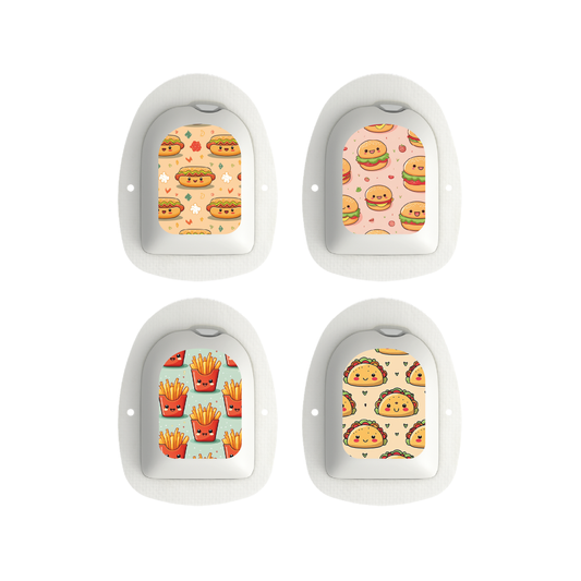 "Food Frenzy" - Omnipod Pod Stickers & Temporary Tattoos