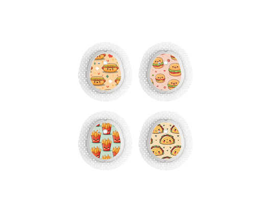 "Food Frenzy" - CGM Sensor Stickers for Dexcom, Libre, Medtronic & Medtrum