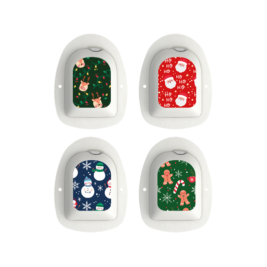 "Holiday Joy" - Omnipod Pod Stickers & Temporary Tattoos