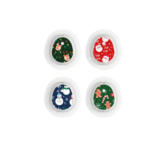"Holiday Joy" - CGM Sensor Stickers for Dexcom, Libre, Medtronic & Medtrum