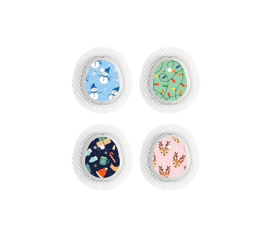 "Holly Jolly" - CGM Sensor Stickers for Dexcom, Libre, Medtronic & Medtrum
