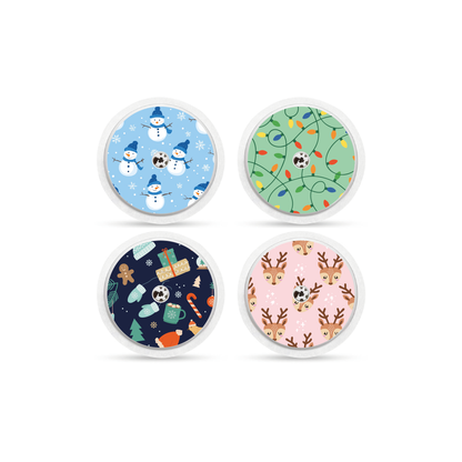 "Holly Jolly" - CGM Sensor Stickers for Dexcom, Libre, Medtronic & Medtrum