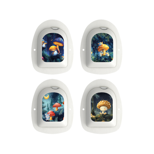 "Mushroom Magic" - Omnipod Pod Stickers & Temporary Tattoos