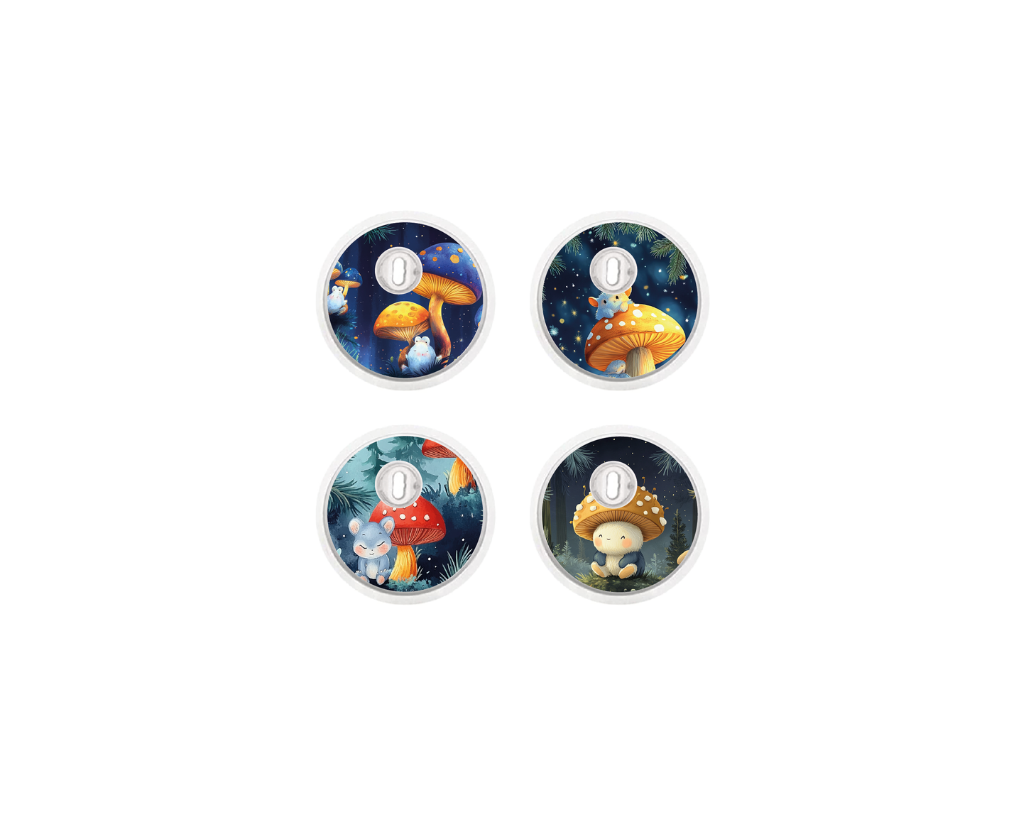 "Mushroom Magic" - CGM Sensor Stickers for Dexcom, Libre, Medtronic & Medtrum
