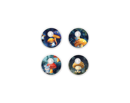 "Mushroom Magic" - CGM Sensor Stickers for Dexcom, Libre, Medtronic & Medtrum
