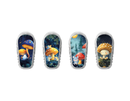 "Mushroom Magic" - CGM Sensor Stickers for Dexcom, Libre, Medtronic & Medtrum