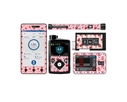 "Valentine" - Diabetes Device Stickers for Ypsopump, Tandem Tslim, Medtronic Minimed, Omnipod, Novopen
