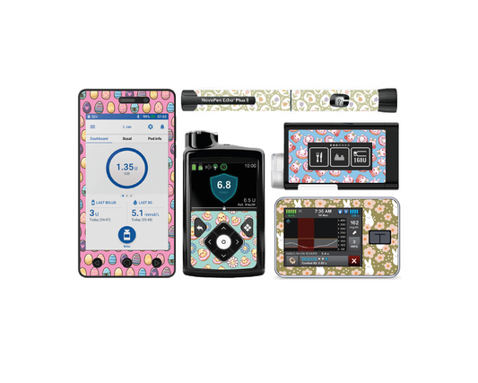 "Easter" - Diabetes Device Stickers for Ypsopump, Tandem Tslim, Medtronic Minimed, Omnipod, Novopen (Kopia)