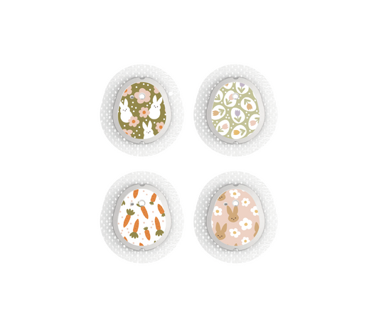 "Bunny Bloom" - CGM Sensor Stickers for Dexcom, Libre, Medtronic & Medtrum