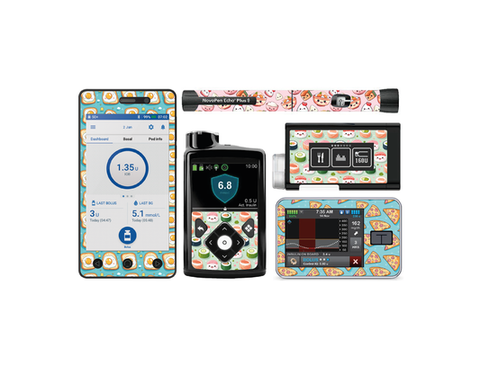 "Bite Me!" - Diabetes Device Stickers for Ypsopump, Tandem Tslim, Medtronic Minimed, Omnipod, Novopen
