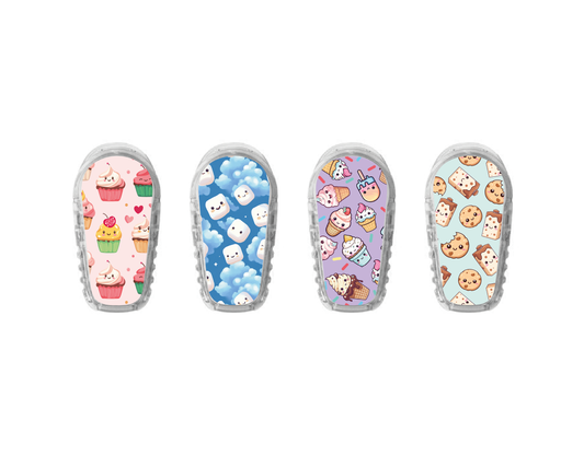 "Nom Nom" - CGM Sensor Stickers for Dexcom, Libre, Medtronic & Medtrum