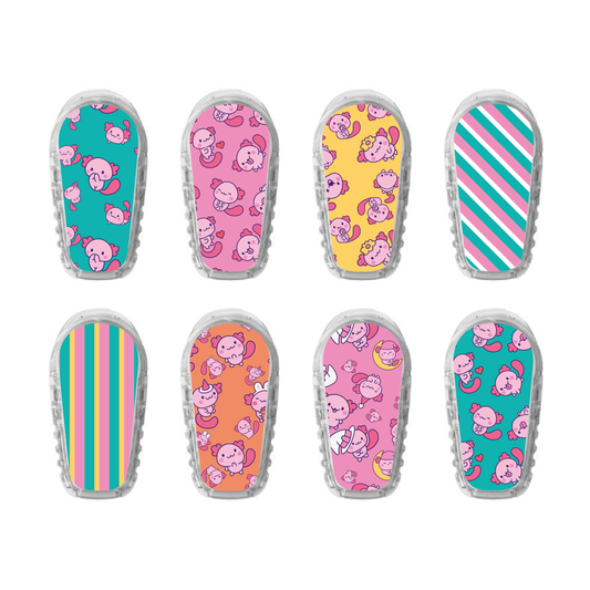 "Axolotl Tots" - CGM Sensor Stickers for Dexcom, Libre, Medtronic & Medtrum