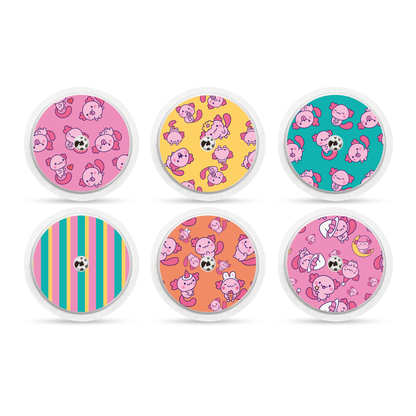 "Axolotl Tots" - CGM Sensor Stickers for Dexcom, Libre, Medtronic & Medtrum