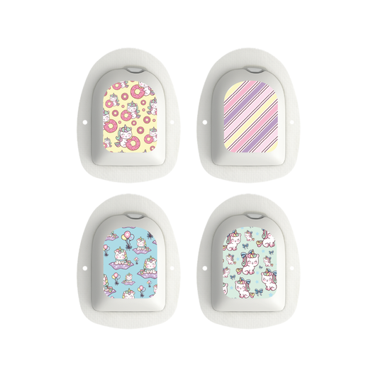 "Pastel Parade" - Omnipod Pod Stickers & Temporary Tattoos