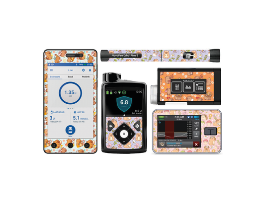 "Oh Capy Days!" - Diabetes Device Stickers for Ypsopump, Tandem Tslim, Medtronic Minimed, Omnipod, Novopen