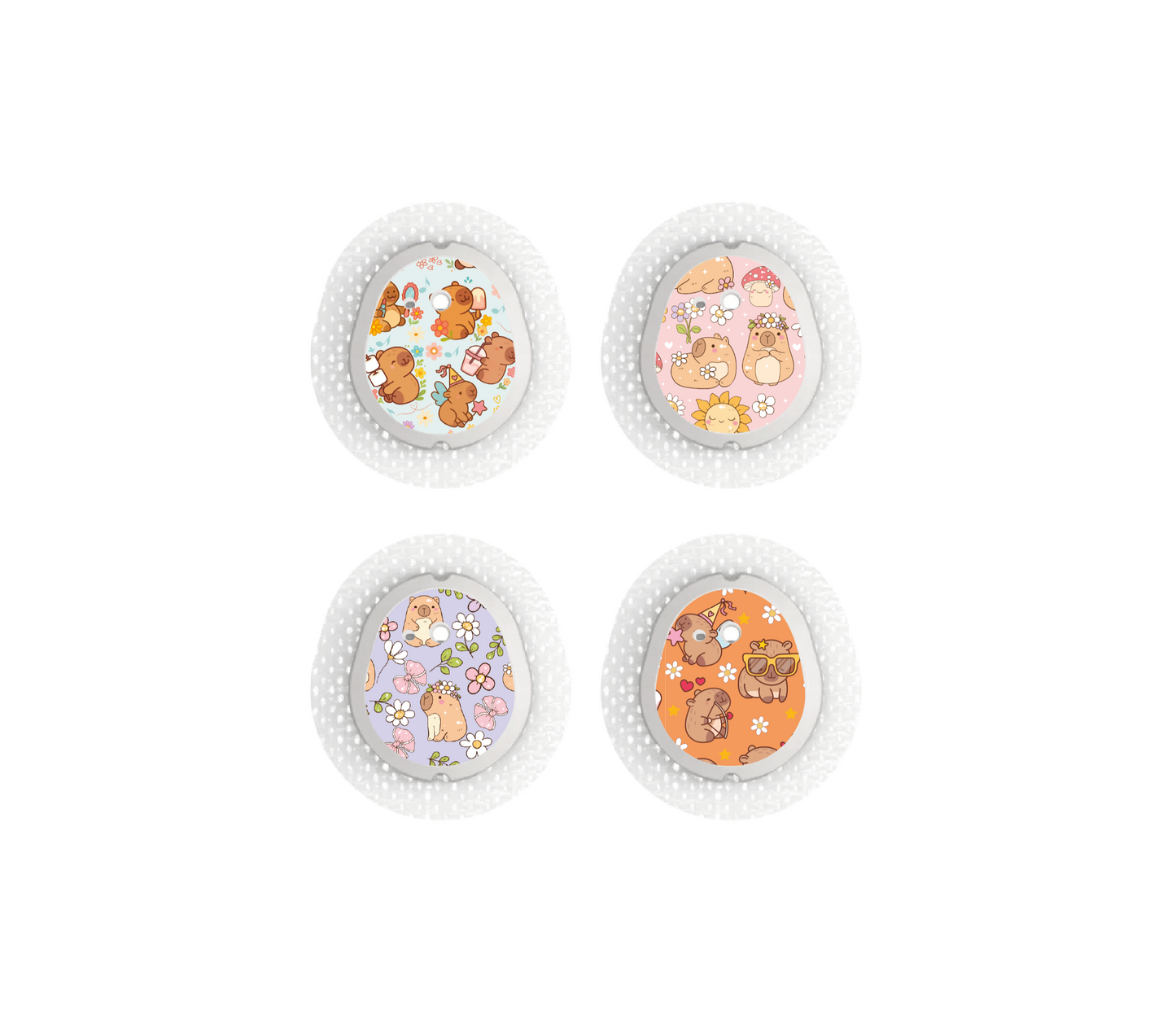 "Oh Capy Days!" - CGM Sensor Stickers for Dexcom, Libre, Medtronic & Medtrum
