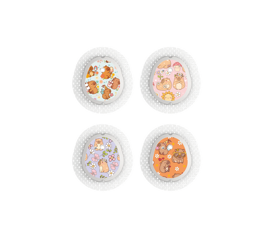 "Oh Capy Days!" - CGM Sensor Stickers for Dexcom, Libre, Medtronic & Medtrum