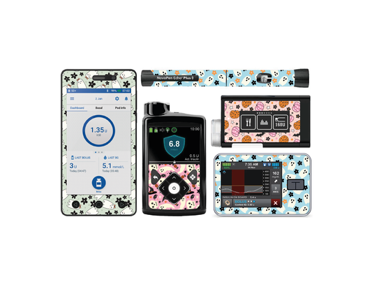 "Hallowpeace" - Diabetes Device Stickers for Ypsopump, Tandem Tslim, Medtronic Minimed, Omnipod, Novopen
