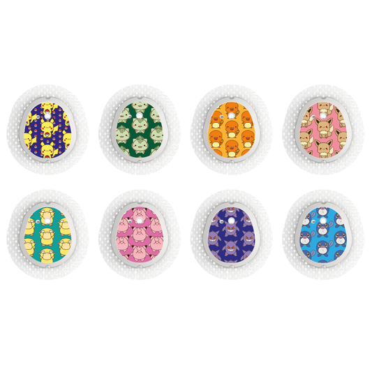 "Pikamood" - CGM Sensor Stickers for Dexcom, Libre, Medtronic & Medtrum