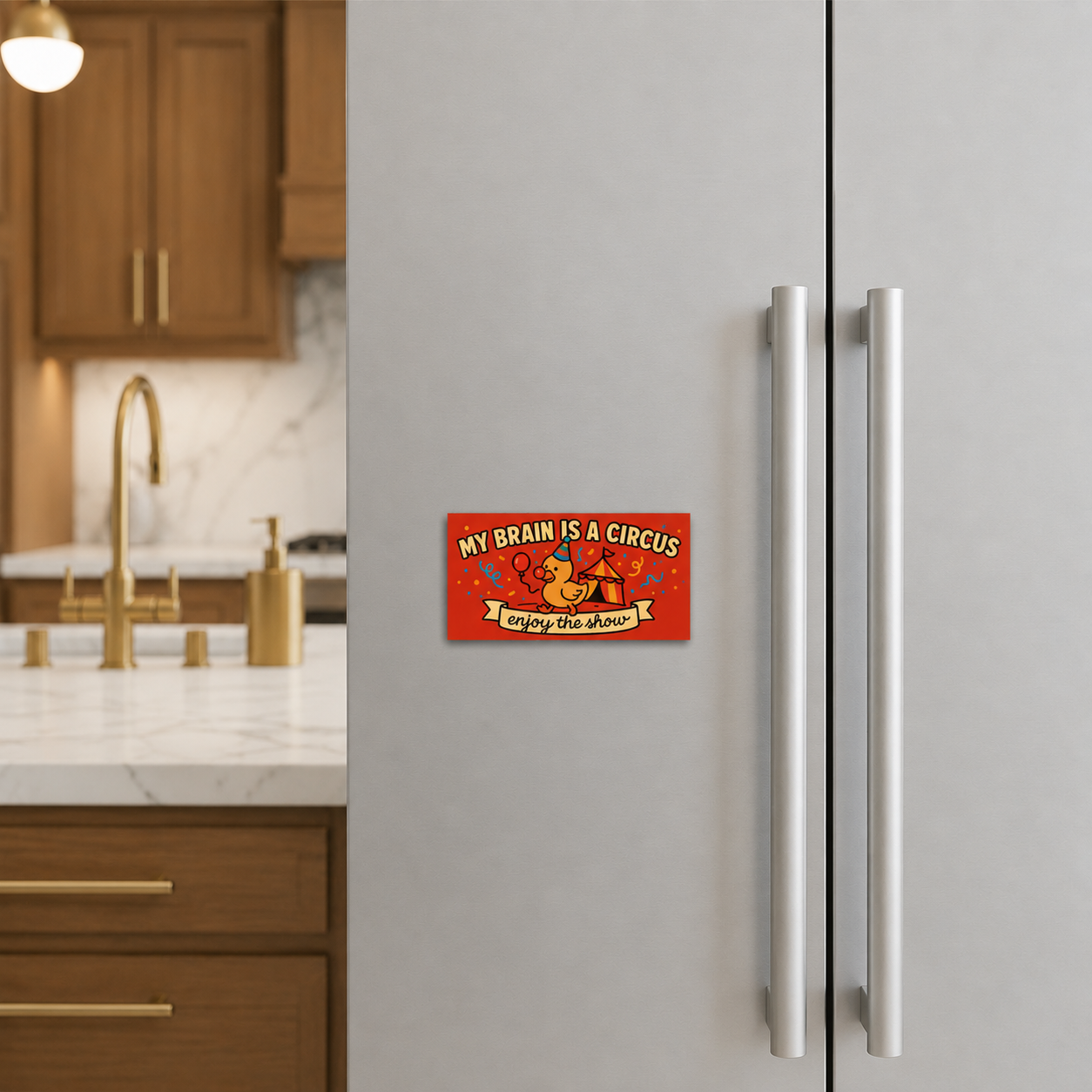 "Brain circus” – Quirky Neurodiversity bumper style sticker for ADHD & Autistic brains
