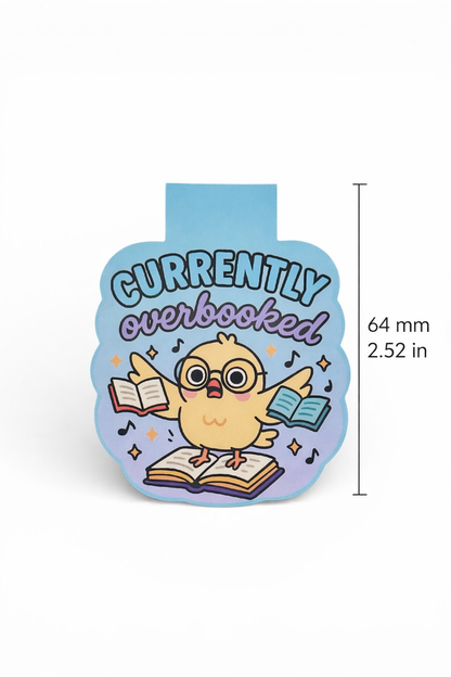 “Currently Overbooked” – Magnetic Bookmark for Neurodivergent Book Lovers