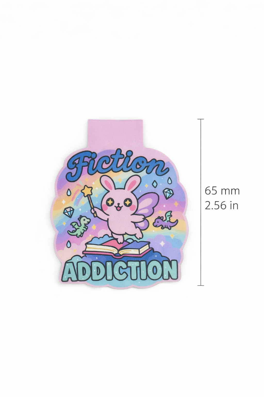 “Fiction Addiction” – Magnetic Bookmark for Neurodivergent Book Lovers