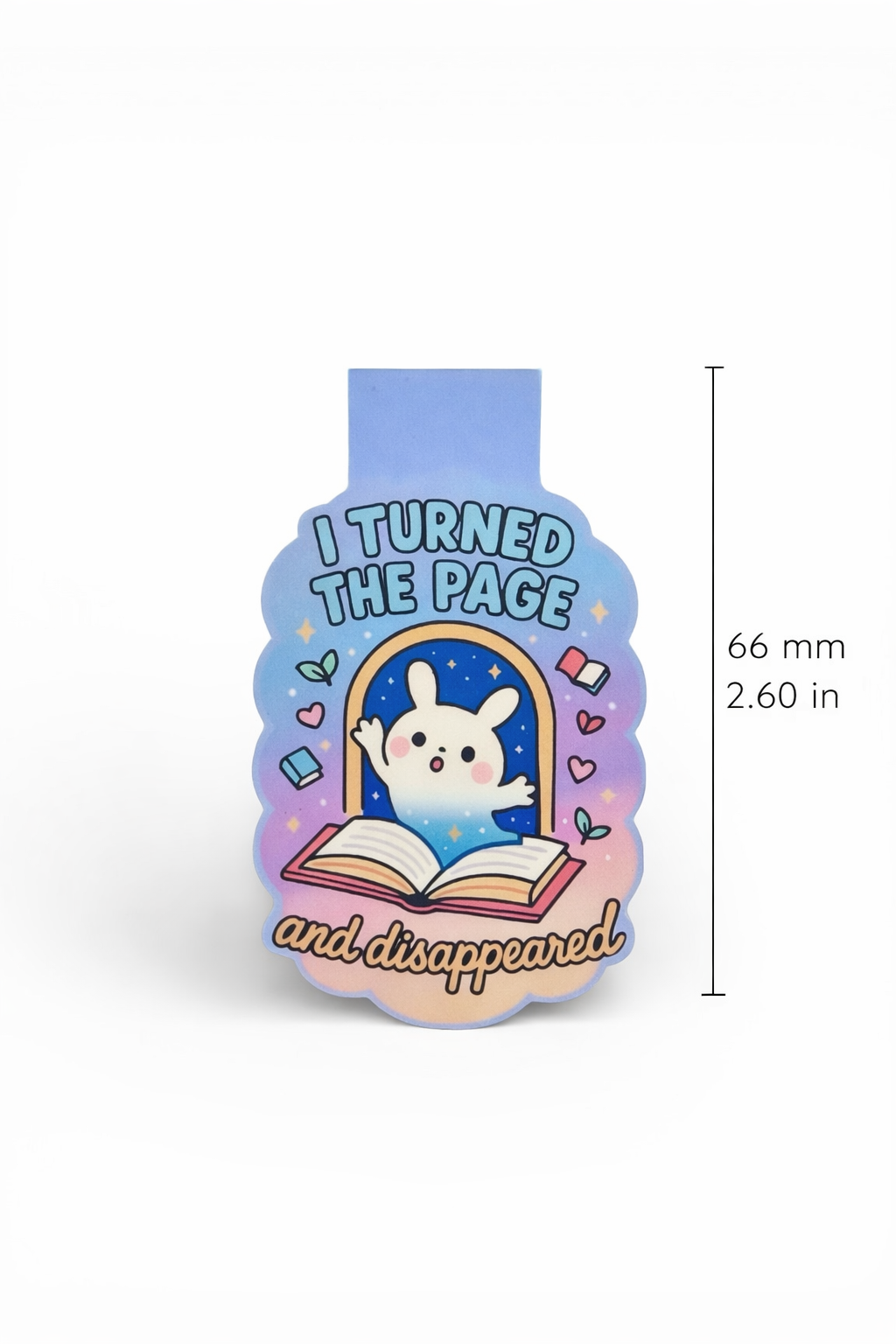 “I Turned The Page And Disappeared” – Magnetic Bookmark for Neurodivergent Book Lovers