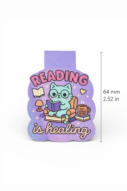 “Reading Is Healing” – Magnetic Bookmark for Neurodivergent Book Lovers