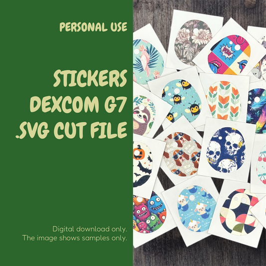 SVG cut file Dexcom G7 CGM sensor sticker