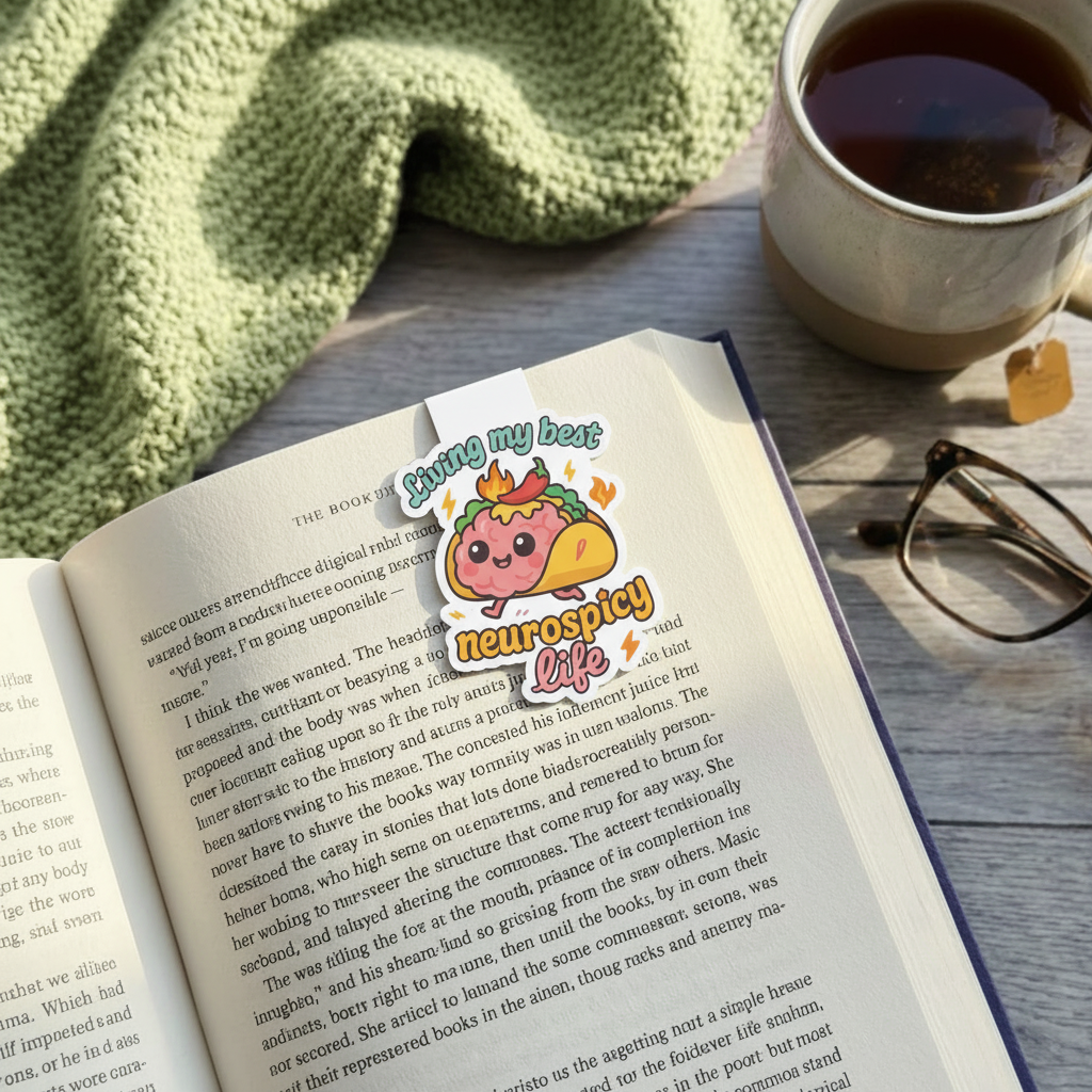 "Living my best neurospicy life” – Quirky Neurodiversity sticker for ADHD & Autistic brains