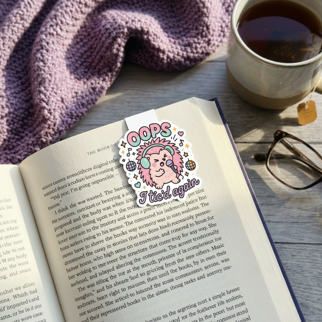 "Oops I tic'd again” – Quirky Neurodiversity sticker for ADHD & Autistic brains