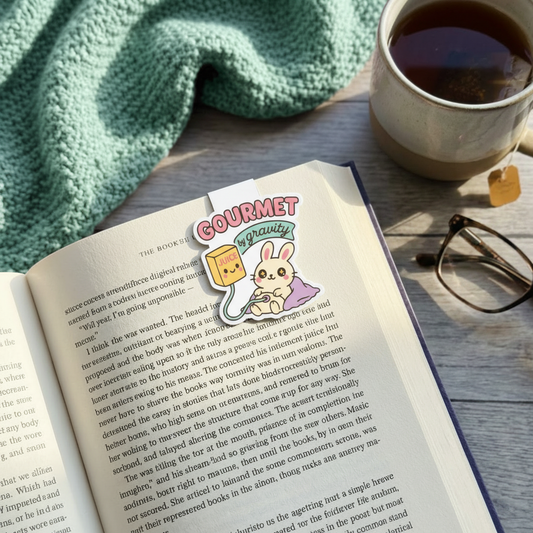 "Gourmet by gravity” – Quirky Neurodiversity sticker for ADHD & Autistic brains