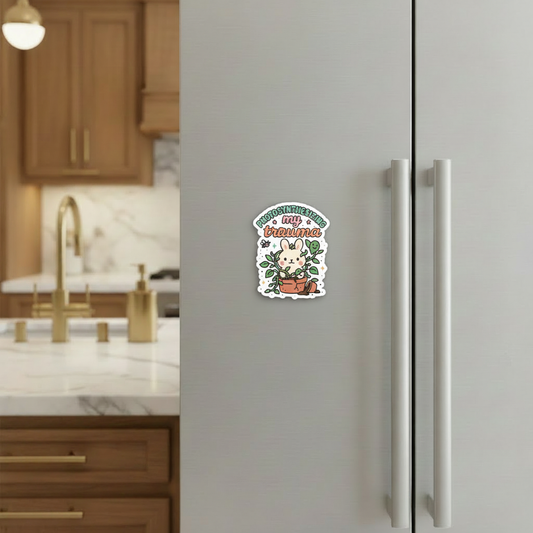 "Photosynthesizing my trauma” – Quirky Neurodiversity sticker for ADHD & Autistic brains