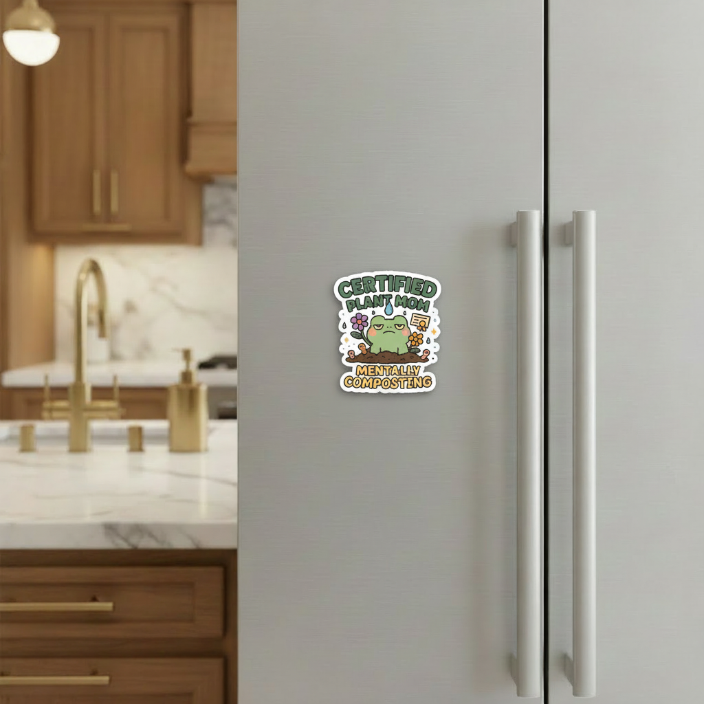 "Certified plant mom” – Quirky Neurodiversity sticker for ADHD & Autistic brains