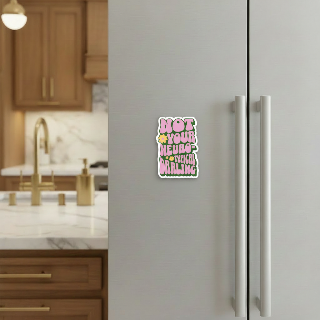 "Not your neurotypical darling” – Quirky Neurodiversity sticker for ADHD & Autistic brains