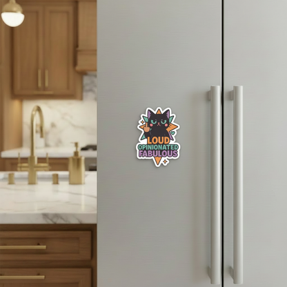 "Loud, opinionated, fabulous” – Quirky Neurodiversity sticker for ADHD & Autistic brains
