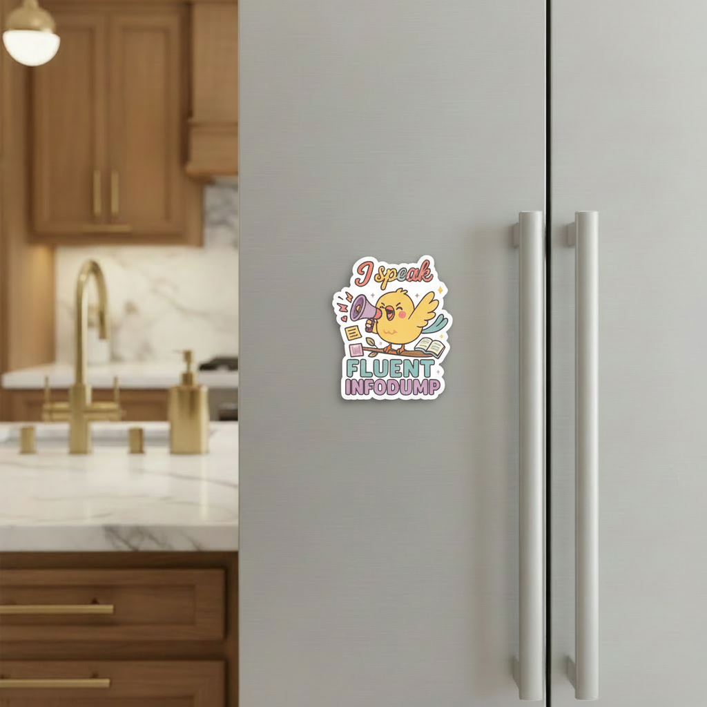 "Fluent infodump” – Quirky Neurodiversity sticker for ADHD & Autistic brains