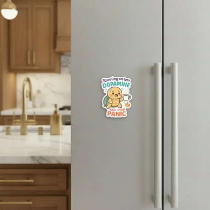 "Low dopamine, high panic” – Quirky Neurodiversity sticker for ADHD & Autistic brains