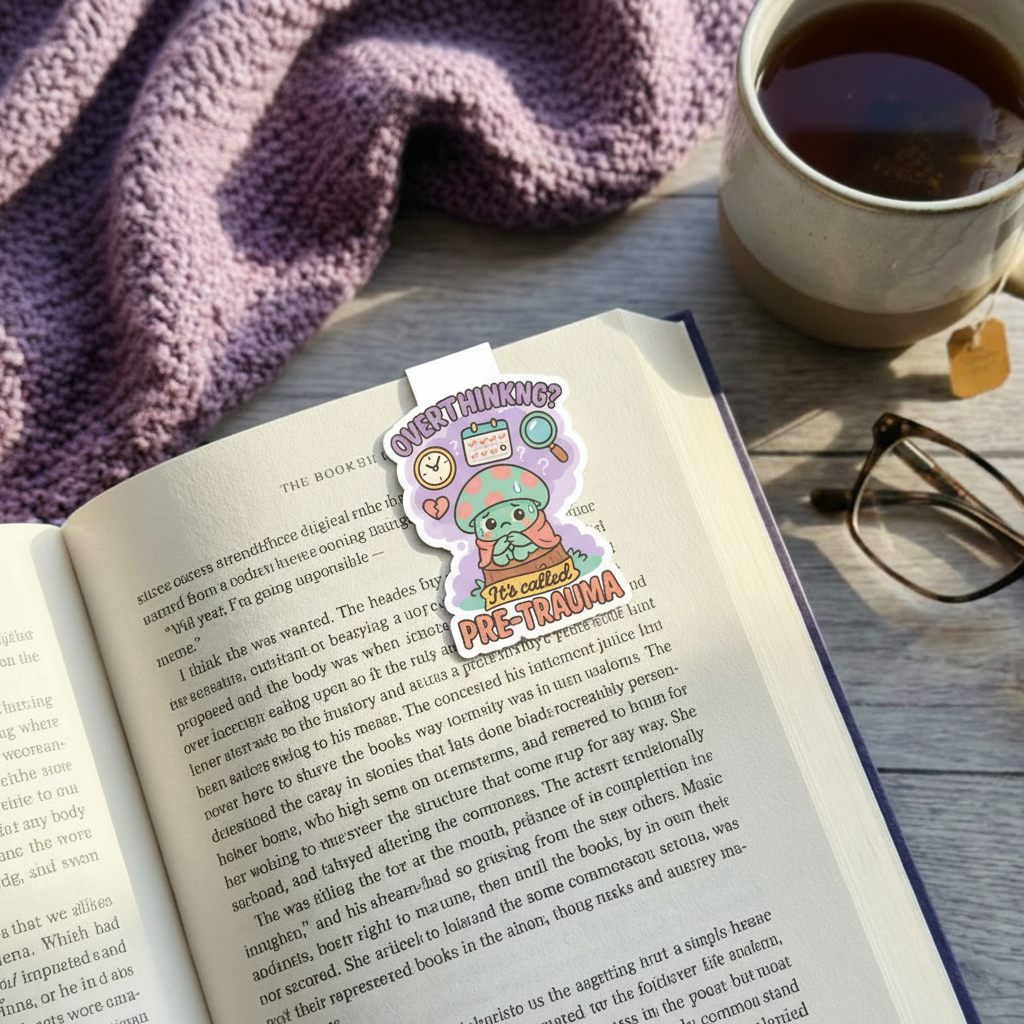 "Overthinking?” – Quirky Neurodiversity sticker for ADHD & Autistic brains