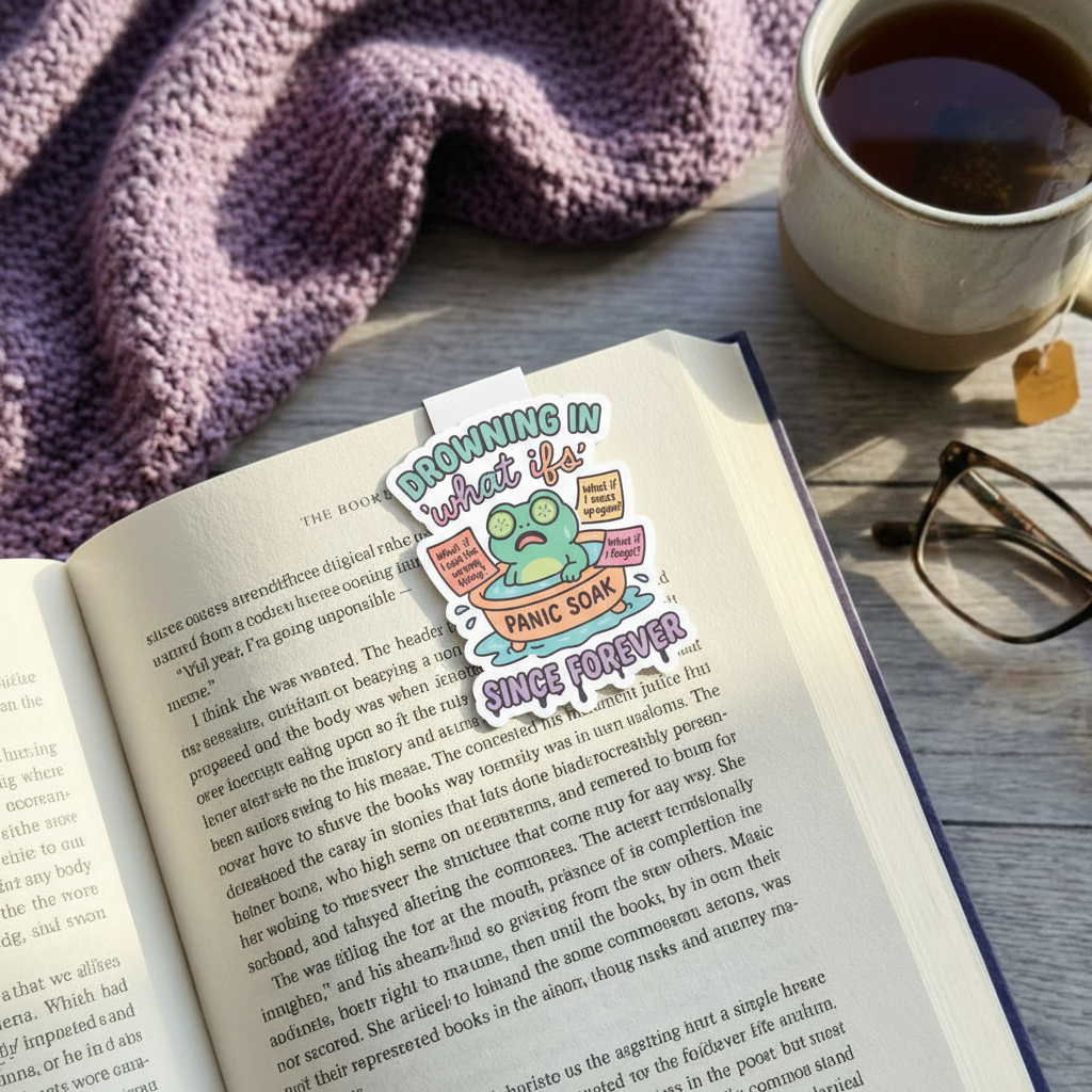 "Drowning in what ifs” – Quirky Neurodiversity sticker for ADHD & Autistic brains